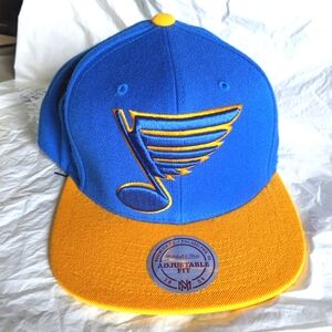 NWT Men's Sports Cap - NHL St. Louis Blues Blue & Gold Adjustable Snapback